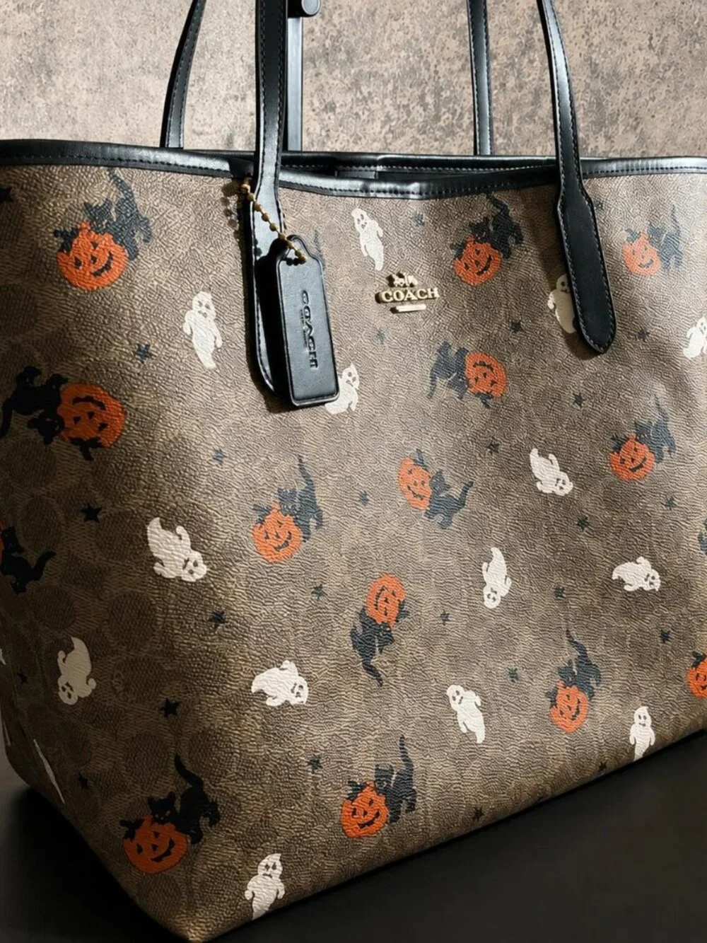 Coach Halloween Tote Bag: Ghosts, Pumpkins & Cats! 🎃👻